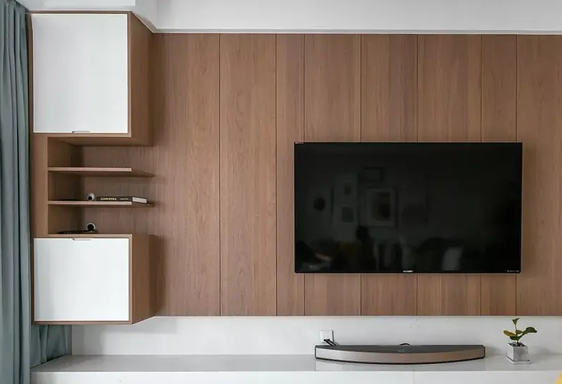 茶色玻璃电视背景墙效果图