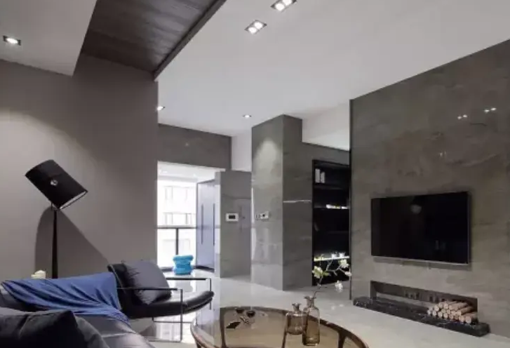 茶色玻璃电视背景墙效果图