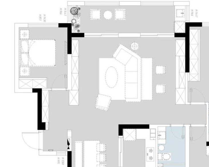 室内阳台砖铺设效果图，全房铺地砖且墙面刷大白简单操作家人却超满意