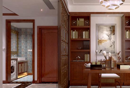 新中式书房装修效果图
