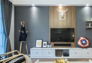 简约装修效果图 背景墙