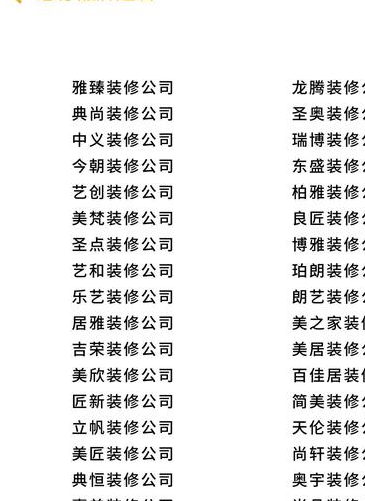 室内装修设计公司名字