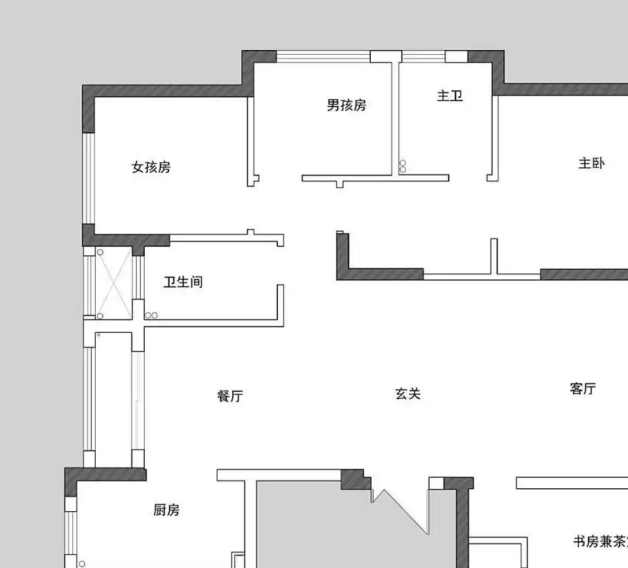 正方形客厅带厨房怎么装修效果图