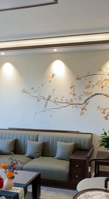 沙发背墙效果图 中式