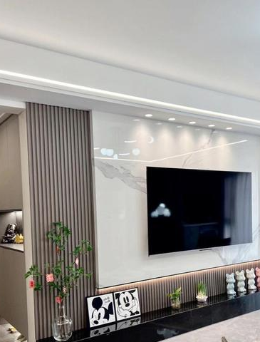 线条做的电视墙效果图