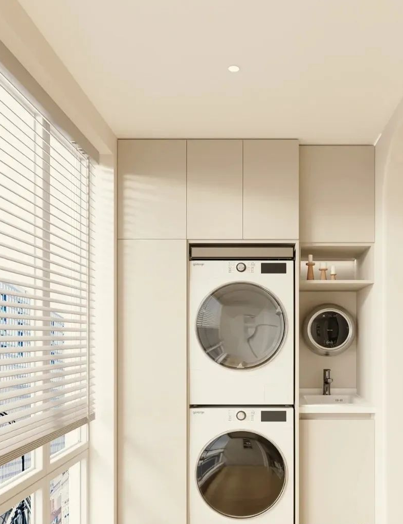 最新阳台洗衣池效果图