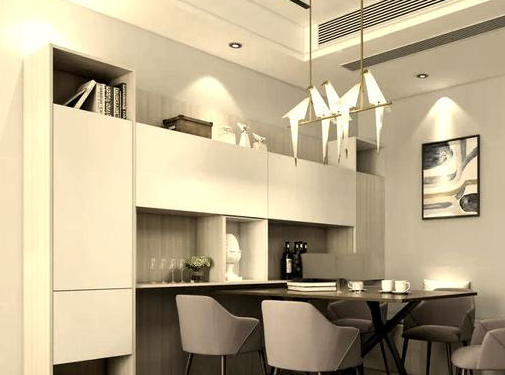 餐厅家具摆放效果图