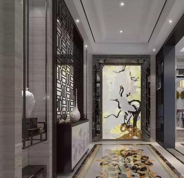 进户门地砖铺设效果图