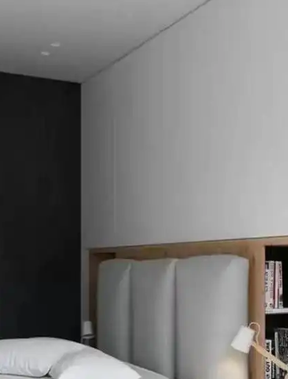 木工免漆板床头效果图