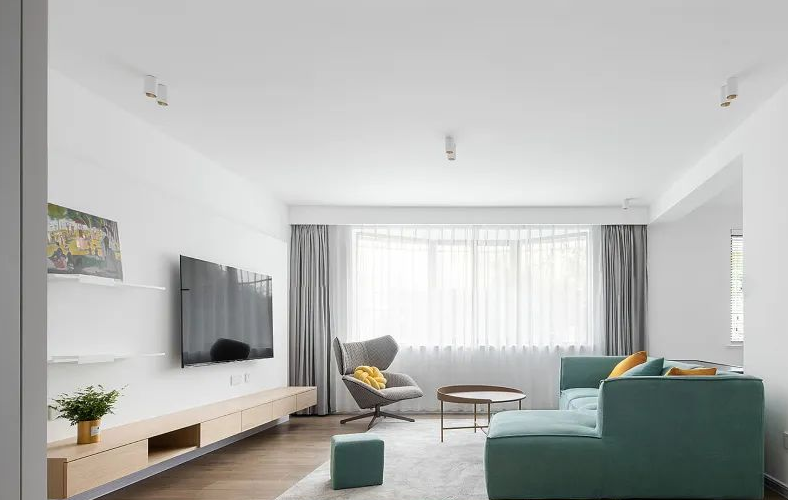 电视墙效果图现代简约