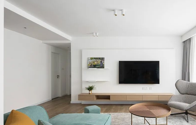 电视墙效果图现代简约