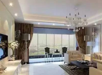 客厅窗帘效果图欧式