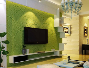 客厅电视背景墙什么颜色好?绿色清爽、黄色温暖,红色活力十足