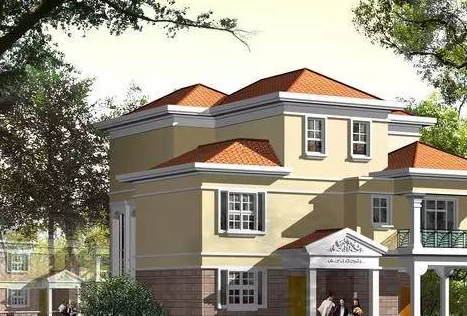 新农村自建房设计:3层简欧别墅,挑空客厅+双车库+露台,梦想家园实现