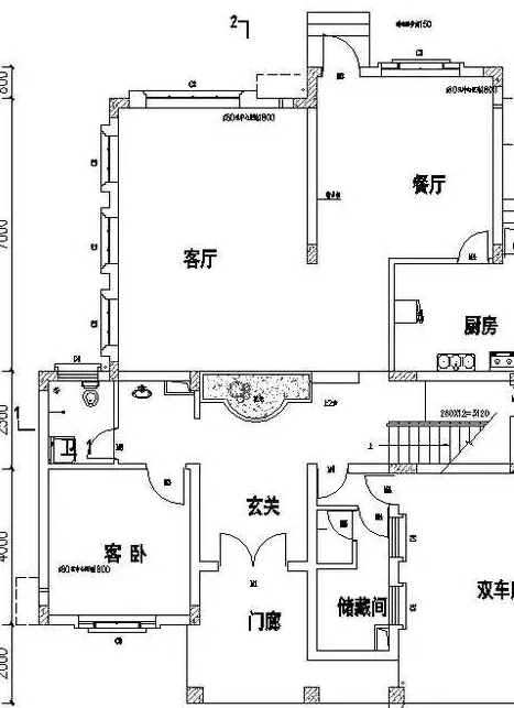 三层带车库露台农村别墅设计效果图