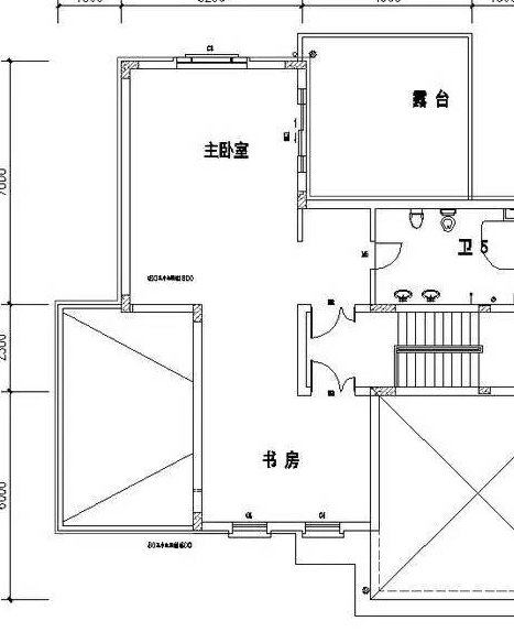 三层带车库露台农村别墅设计效果图