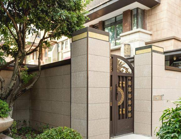 黄金麻石材地面效果图