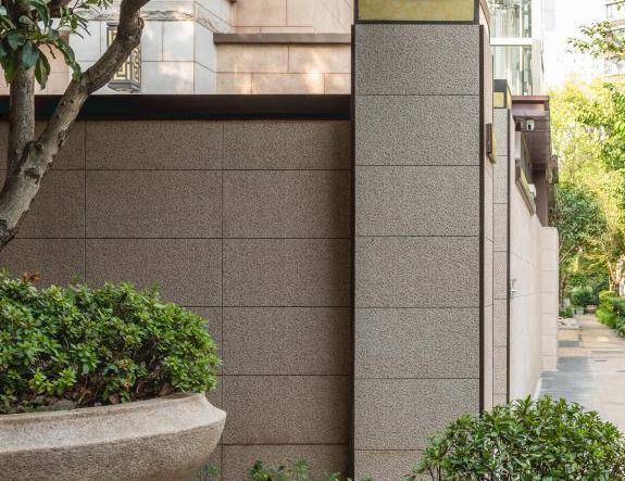 黄金麻石材地面效果图