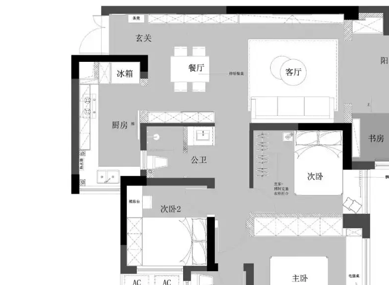 次卧放床的装修效果图