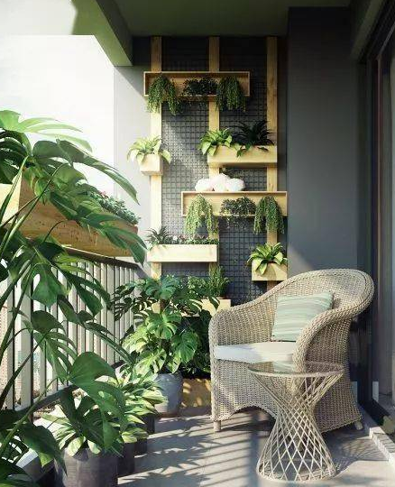 阳台小花园装修效果图：打造你的迷你花园、休闲厅，尽享惬意时光