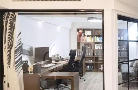 阳台开放式书房效果图