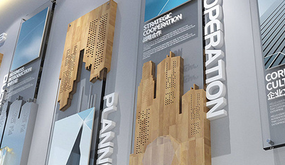 简约公司形象墙效果图